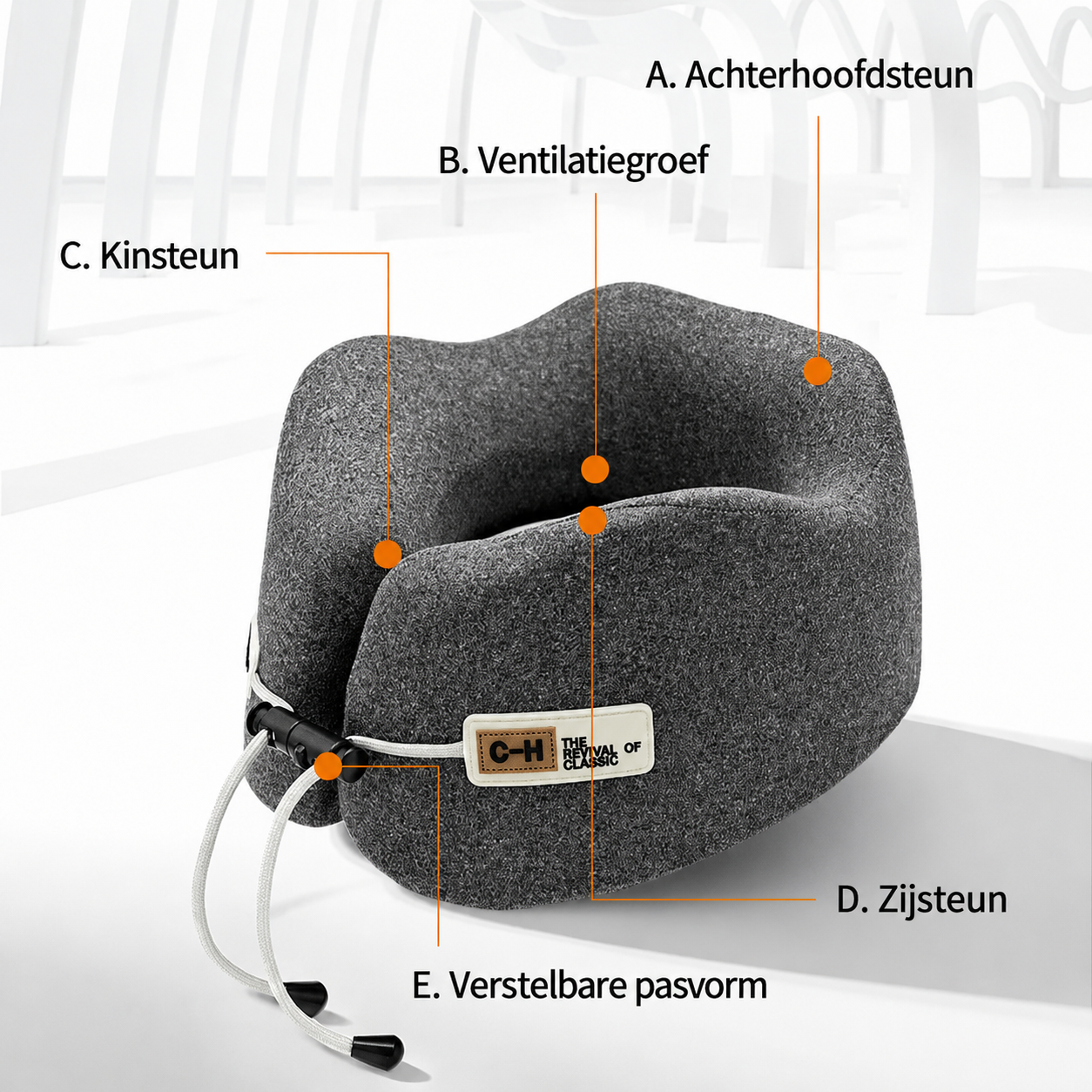 Dromi – Compact reiskussen met rondom steun