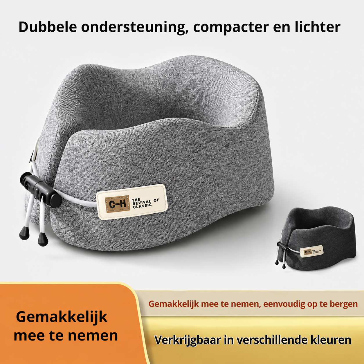 Dromi – Compact reiskussen met rondom steun